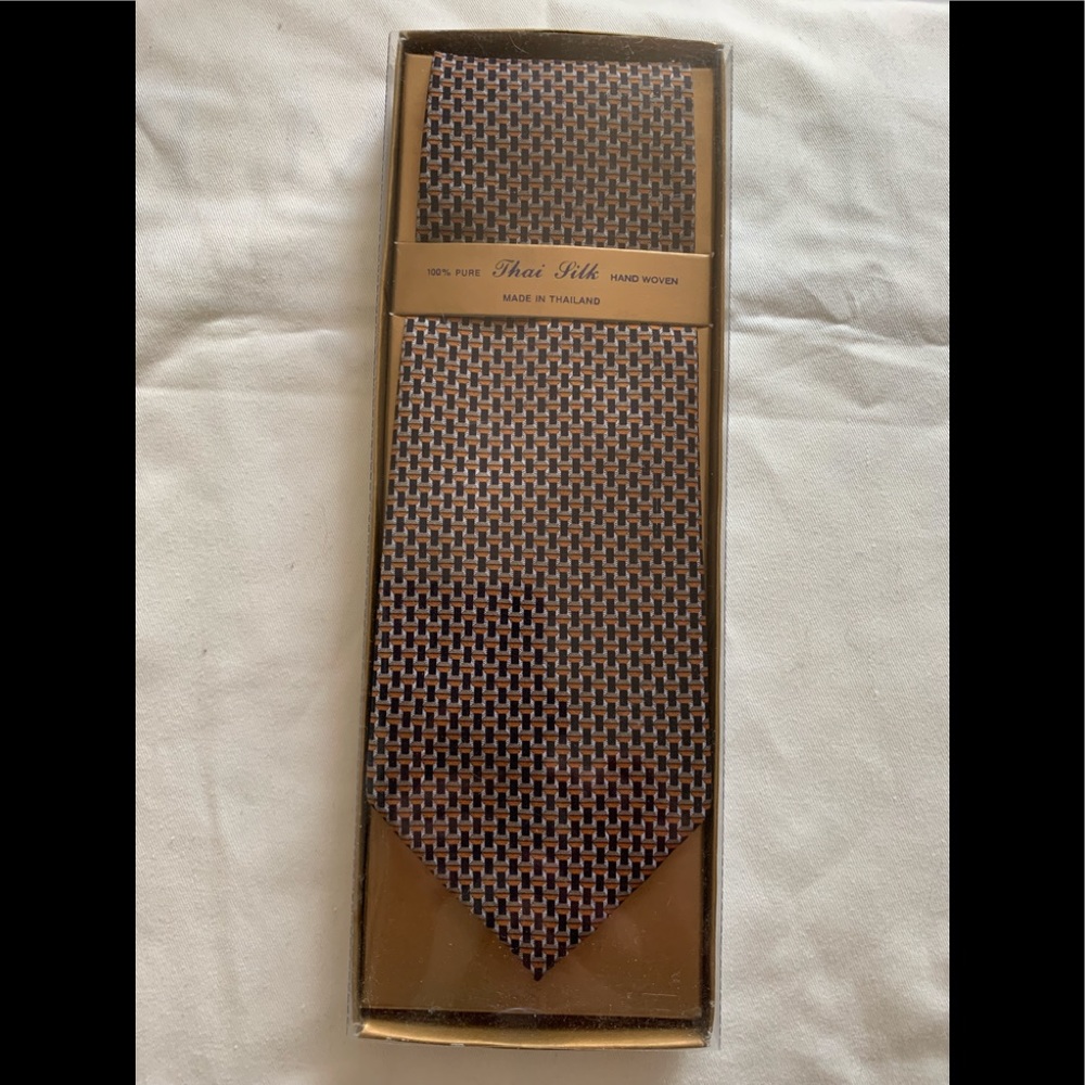 Men’s Thai Silk hand woven Tie New in box ** 4 for $ 25.00**